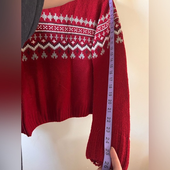 Red Knitted Sweater Medium - Picture 5 of 8